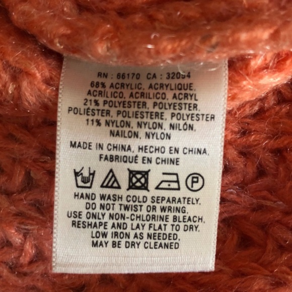Anthro Knitted & Knotted Coral Sweater M - Picture 8 of 8